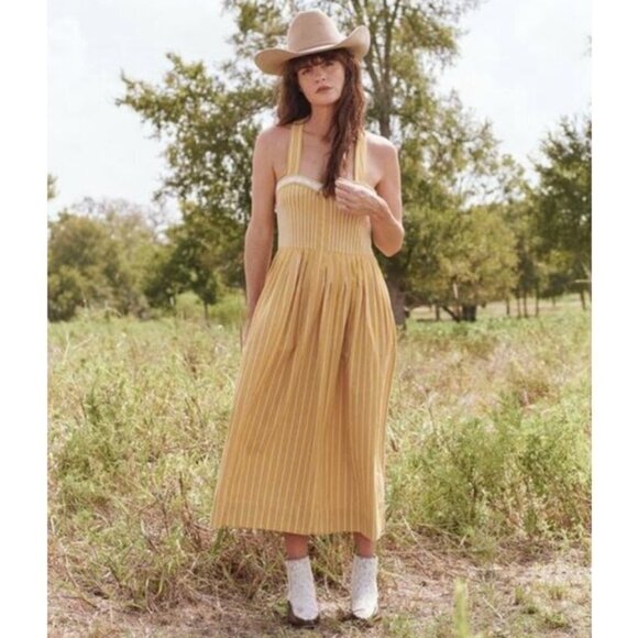 πTHE GREAT.π The Laurel Dress ~ Sunburst Stripes Size 1 Small - Picture 3 of 16